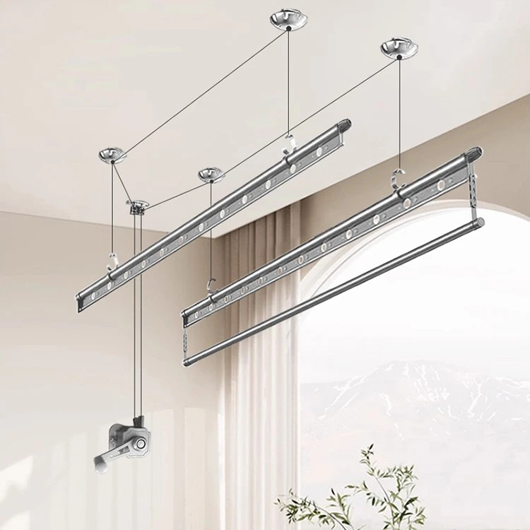 Hand-cranked Three-bar Round-bar Clothesline best